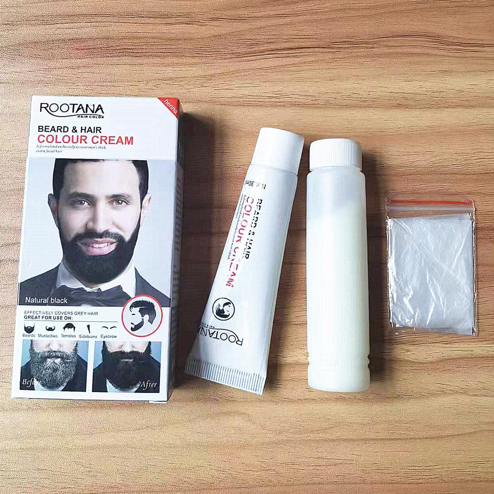 Shaving Cream - メンズひげ染料 60ML 口ひげ染料 ナチュラルカラー 男性用 白髪隠し