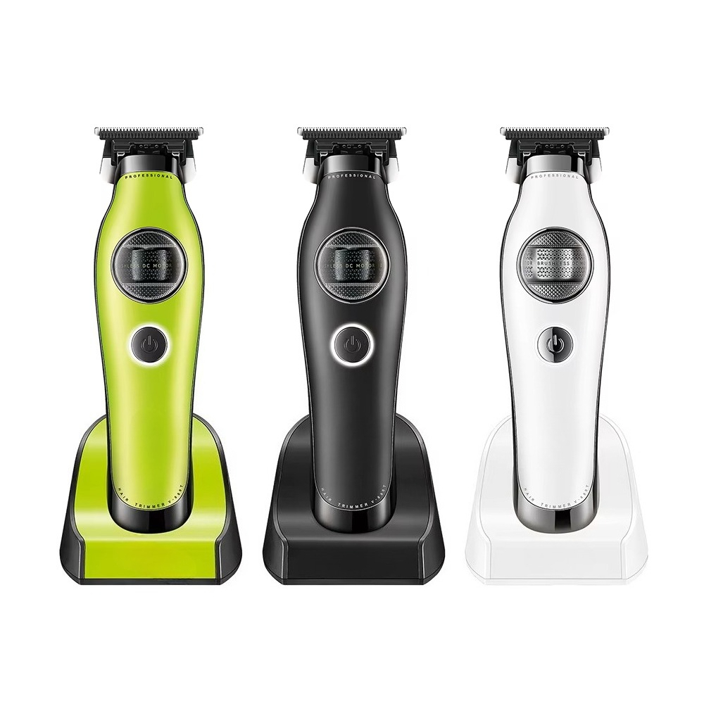 Body Trimmer - VGR V-880T プロフェッショナルバリカン。理髪店で使用するヘアカットマシン。7200rpmのブラシレスモーター搭載。ベース付き。