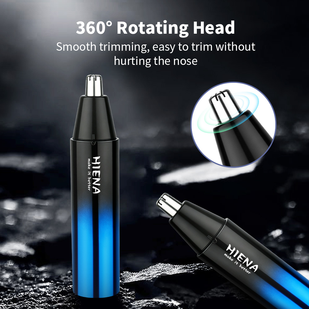 Nose Trimmer - HIENA B005 グラデーションノーズヘアトリマー USB急速充電式電動耳毛カットマシン メンズ用プロフェッショナルノーズトリマー