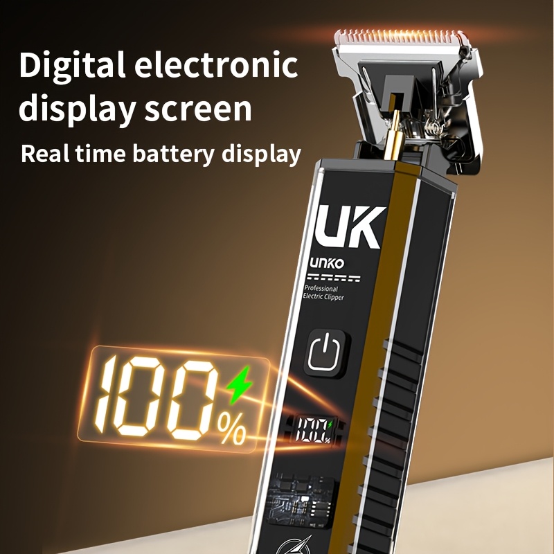 Electric Shaver Rotary - プロ仕様のT9電動バリカン。金属製のボディで、男性用のひげトリマーとして最適。ステンレス製の刃を使用。