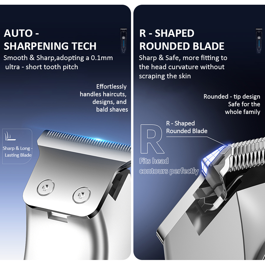 USB充電式プロフェッショナルバリカン - プッシュ式シェー - Hair Clipper のレビューと価格