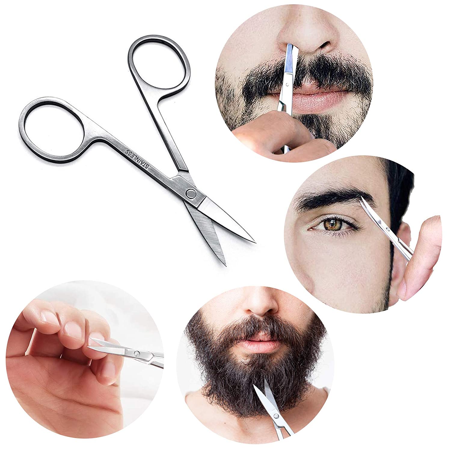 4点セットひげ整形キット、マルチカーブヘアラインテンプレート - Beard Trimmer のレビューと価格