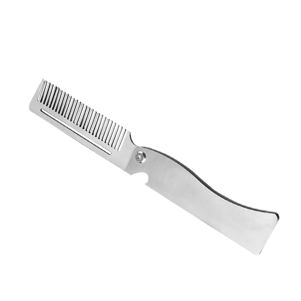 男性用、折りたたみ式ヘアコーム。ステンレス製で、携帯に便利。 - Beard Oil のレビューと価格