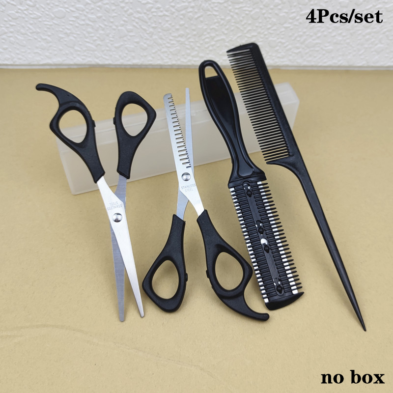 「4本セット ヘアカット用ハサミ、理容師用ハサミ、間引きハサ - Grooming Scissors のレビューと価格