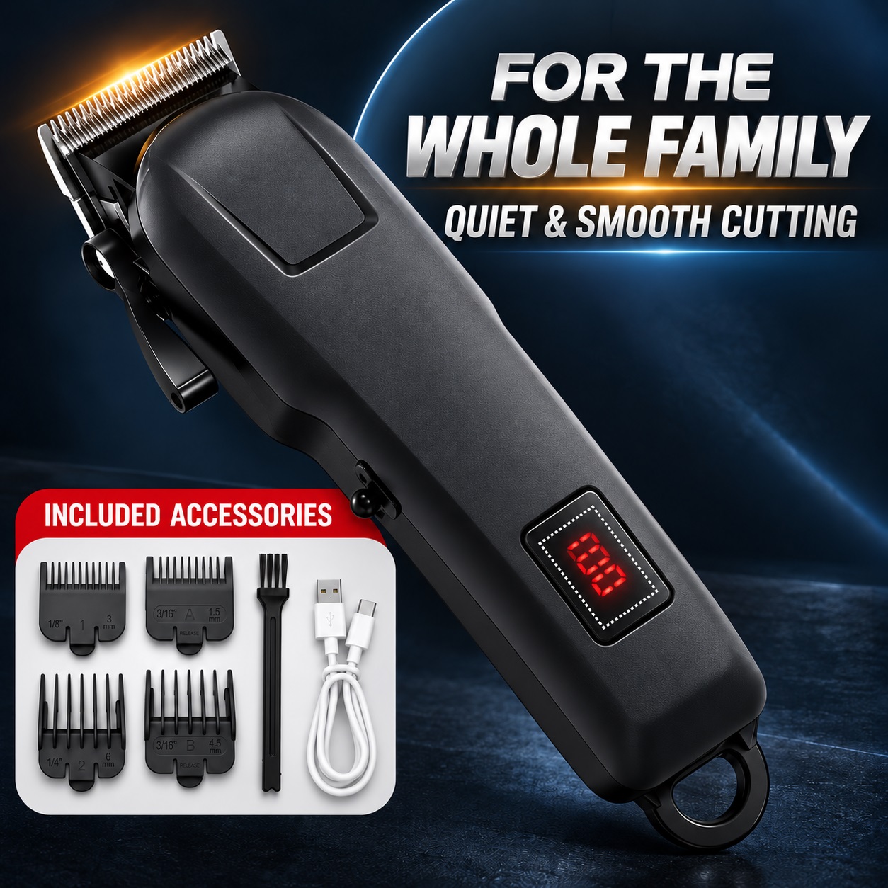 電動バリカンとシェーバーのセット。バッテリー残量表示機能付き - Grooming Kit のレビューと価格