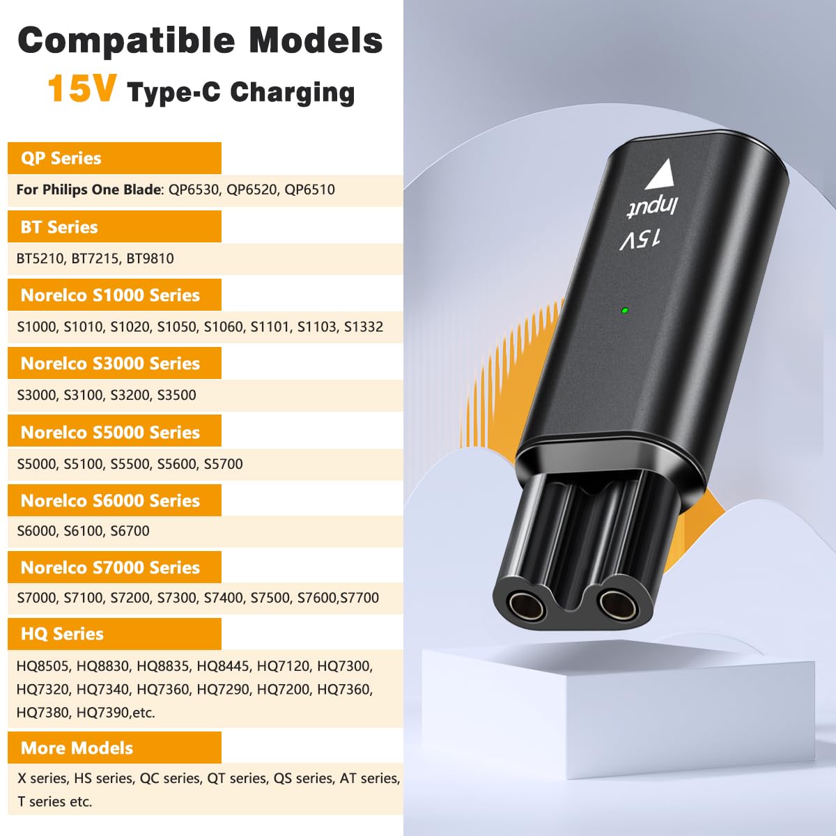 Brangdy 15V HQ8505 Type-C シェーバ - Beard Trimmer のレビューと価格