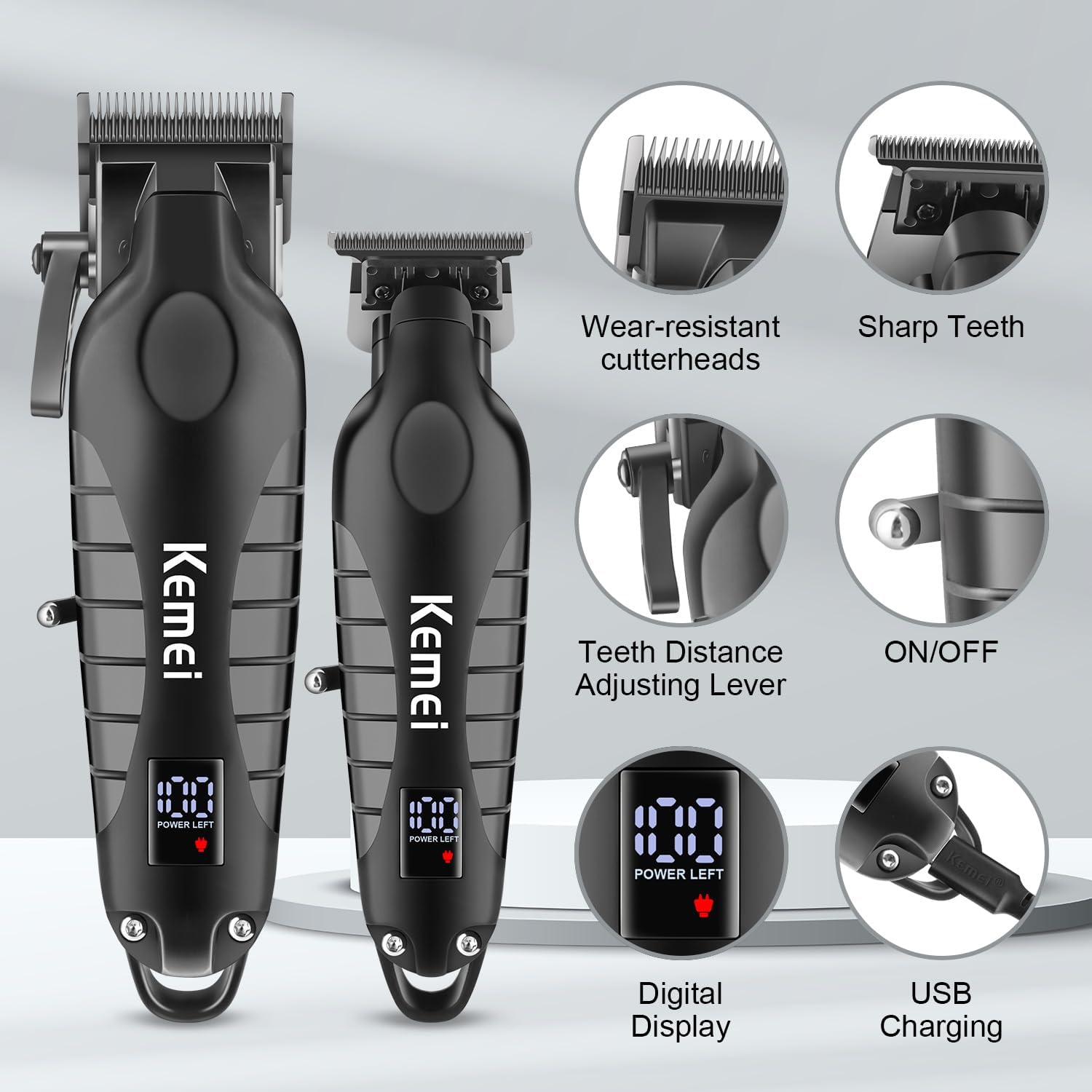 Kemei バリカンキット 男性用 電気シェーバー ヘアトリ - Electric Shaver Rotary のレビューと価格