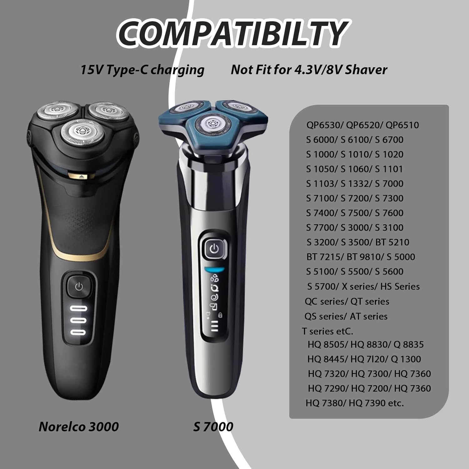 15V HQ8505 Type-C シェーバーアダプター充電 - Beard Trimmer のレビューと価格