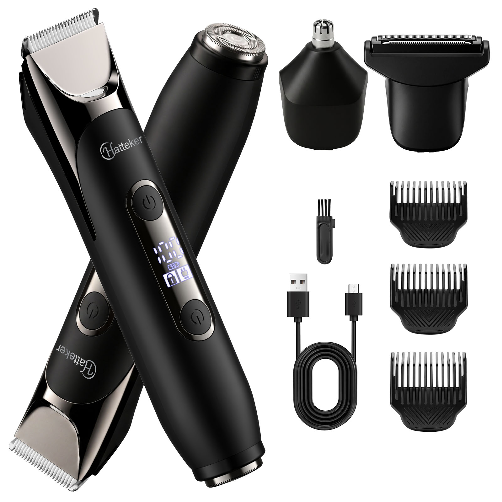 ハッテカー 5-in-1 男性用グルーミングキット。多機能で - Beard Trimmer のレビューと価格