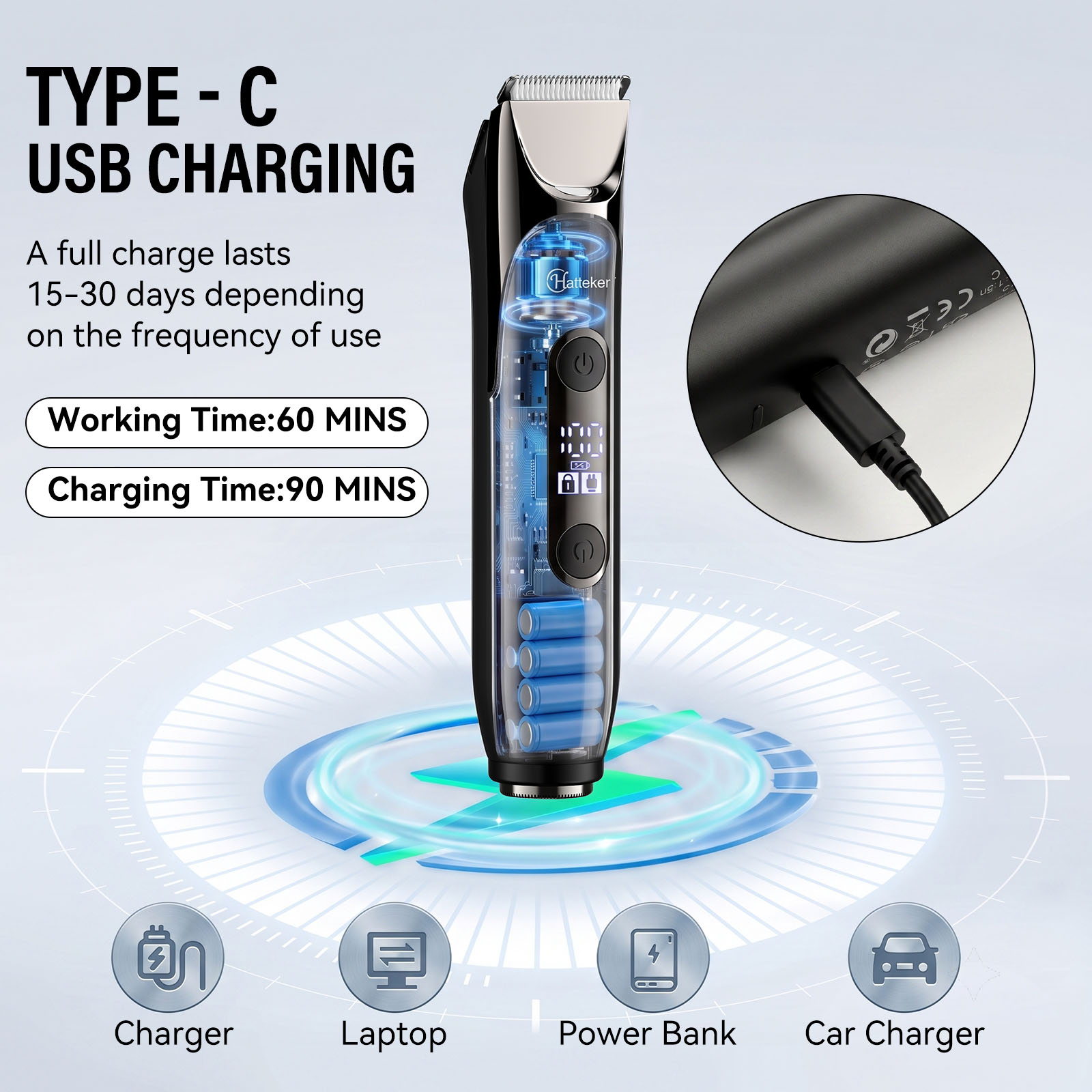 ハッテカー 5-in-1 男性用グルーミングキット。多機能で - Beard Trimmer のレビューと価格